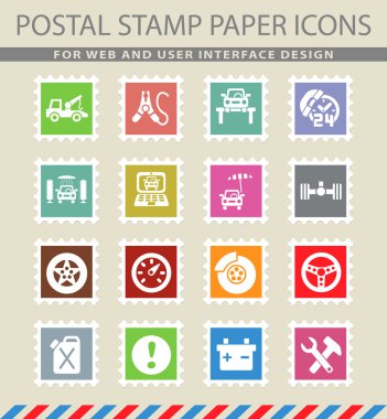 araba servisi simgesi seti