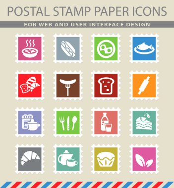 yemek ve mutfak simgesi seti