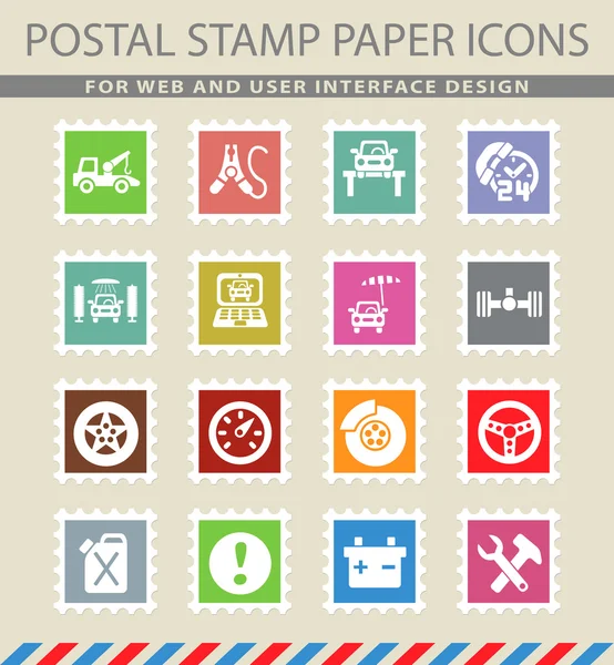 araba servisi simgesi seti