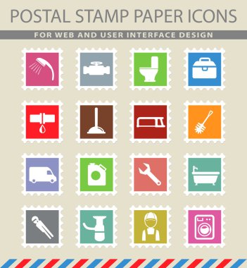 Sıhhi tesisat hizmet sadece simgeleri