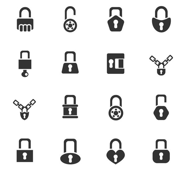 lock icons set