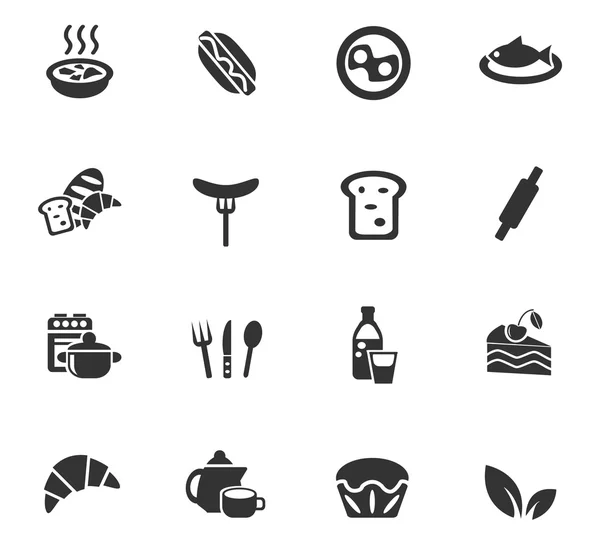 Essen und Küche Icon Set — Stockvektor