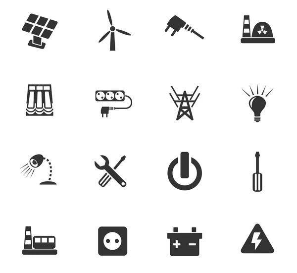 Conjunto de ícone de eletricidade — Vetor de Stock