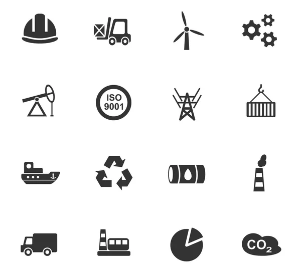 Conjunto de iconos industria — Archivo Imágenes Vectoriales