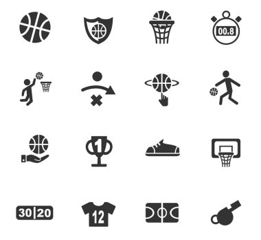 Basketbol simgesi seti