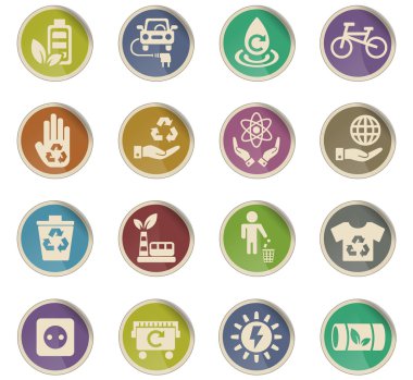 Alternatif enerji simgesi seti