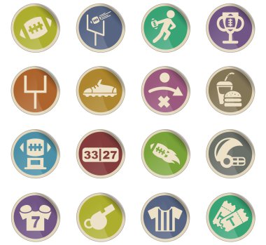 Amerikan futbolu Icon set
