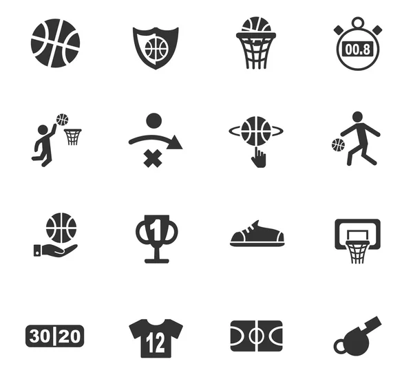 Basketball icon set — Stock Vector