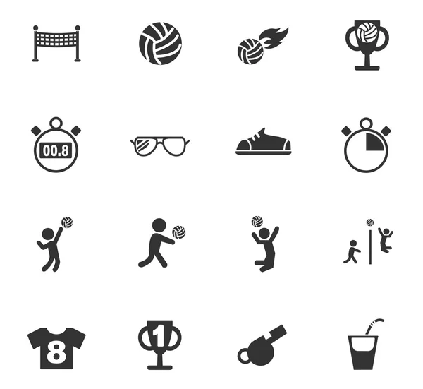 Voleybol Icon set — Stok Vektör