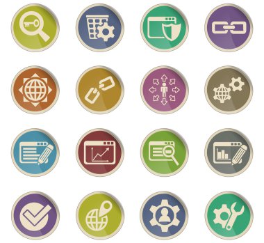 SEO ve geliştirme Icon set