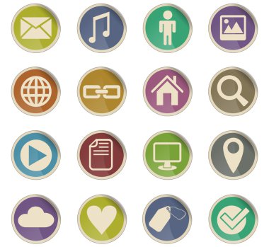 Sosyal ortam simgesi seti