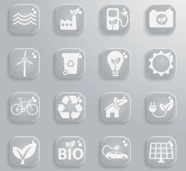 Alternative energy simply icons — Stock Vector