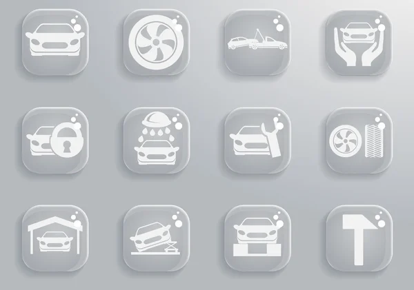 Car service maintenance icon set — Stock Vector