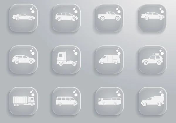 Vehículos icono conjunto — Vector de stock