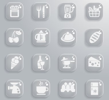 yemek ve mutfak simgesi seti