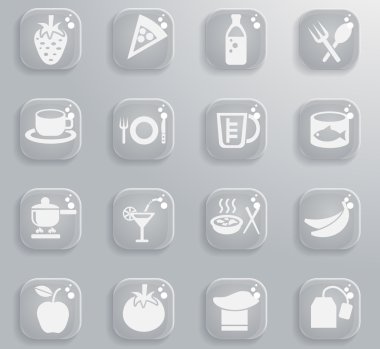 yemek ve mutfak simgesi seti