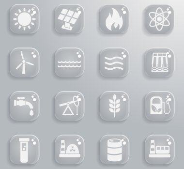 yakıt ve güç Icon set