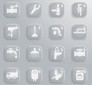 Sıhhi tesisat servis simge seti