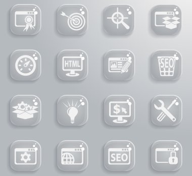 SEO ve geliştirme Icon set