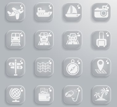 seyahat simgesi seti