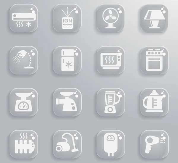 Set ikon peralatan rumah tangga - Stok Vektor