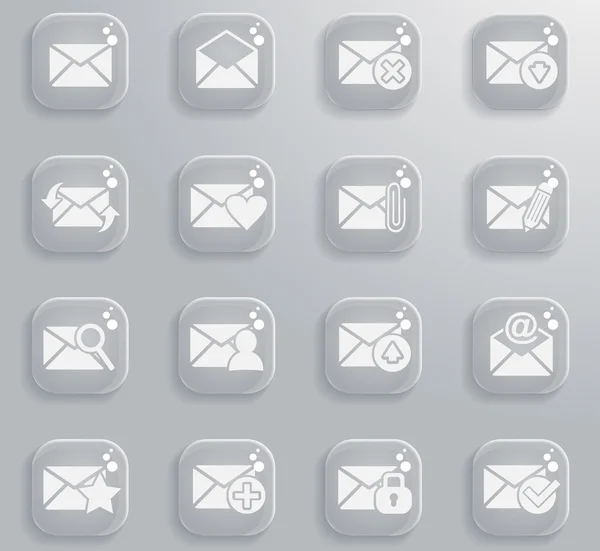 Conjunto de ícones de correio e envelope —  Vetores de Stock