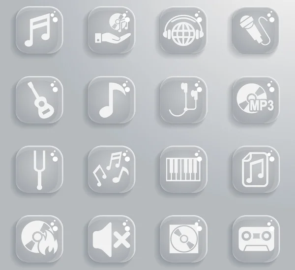 Set ikon musik - Stok Vektor
