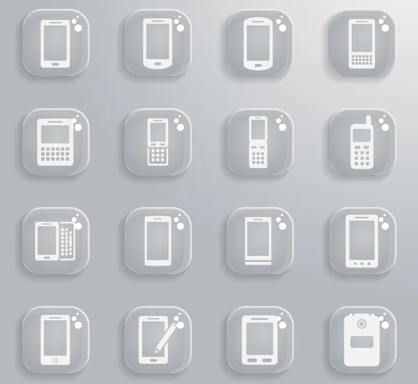 Telefoons gewoon pictogrammen — Stockvector