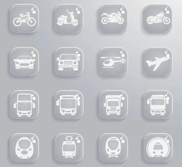 Symbole für Verkehrsmittel — Stockvektor