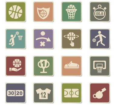 Basketbol simgesi seti