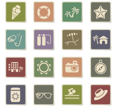 Sadece simgeleri plaj