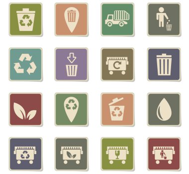 çöp Icon set