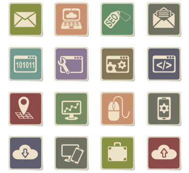 SEO ve geliştirme Icon set