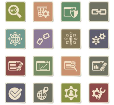 SEO ve geliştirme Icon set