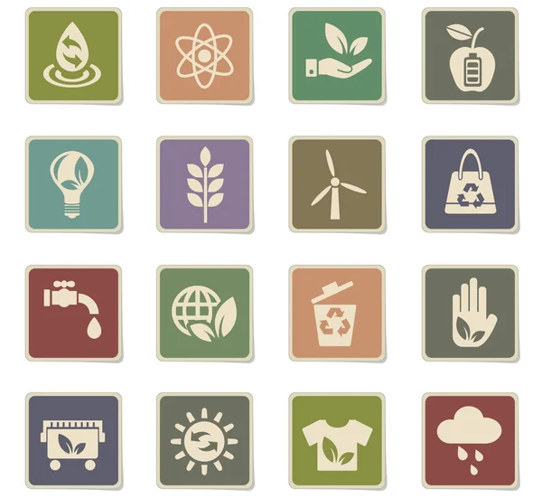 Alternative energy icon set — Stock Vector