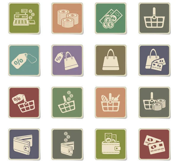 Conjunto de iconos de marketing y comercio electrónico — Vector de stock