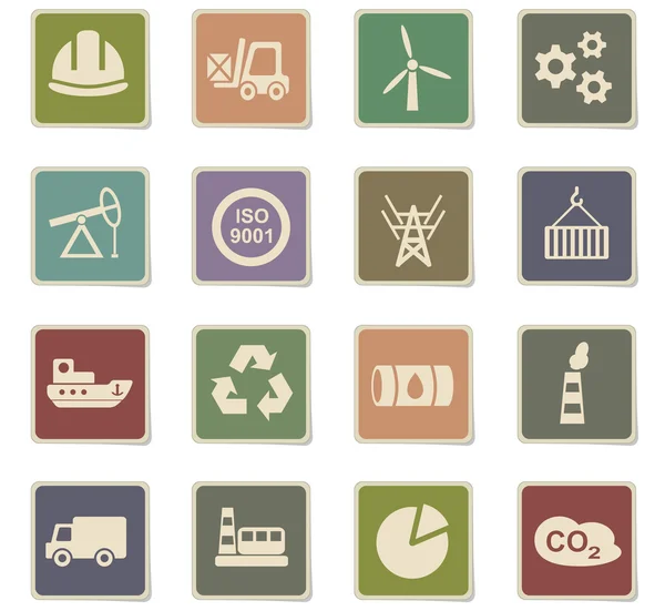 Industry icon set — Stock Vector