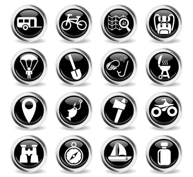 Aktif istirahat Icon set