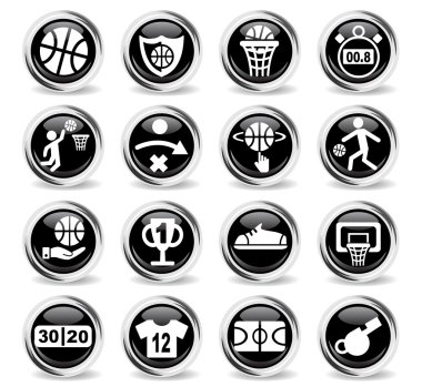 Basketbol simgesi seti