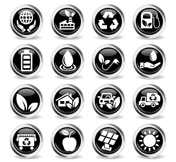 Alternative energy icon set — Stock Vector