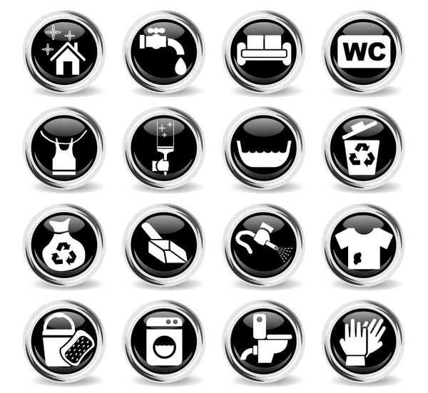 Cleaning company icon set — Stock Vector