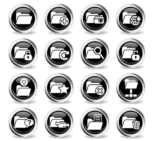 Set di icone cartella — Vettoriale Stock