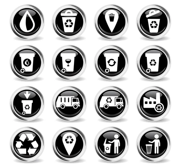 Conjunto de iconos de basura — Archivo Imágenes Vectoriales