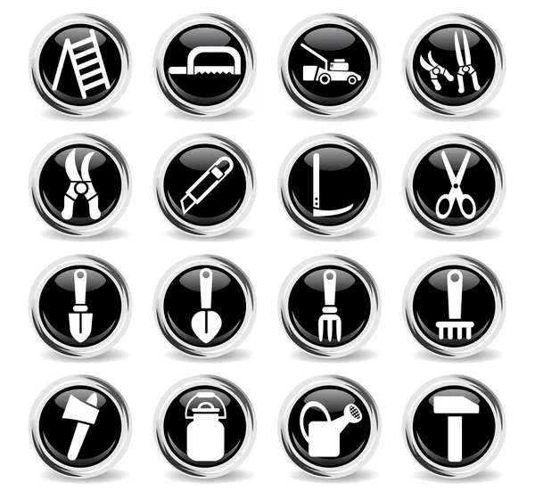 Garden tools icon set — Stock Vector