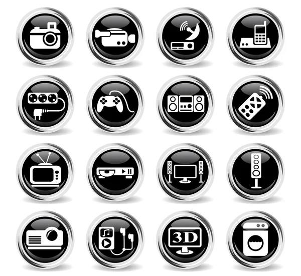 Home appliances icon set — Stock Vector