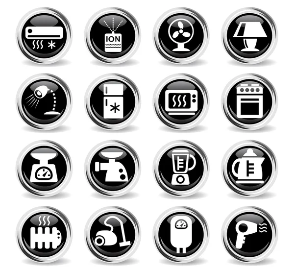 Home appliances icon set — Stock Vector