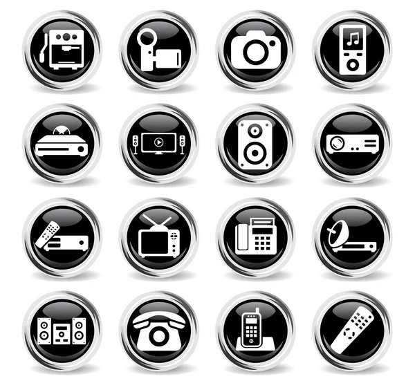 Home applicances simply icons — Stock Vector