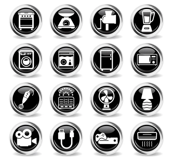 Home applicances simply icons — Stock Vector