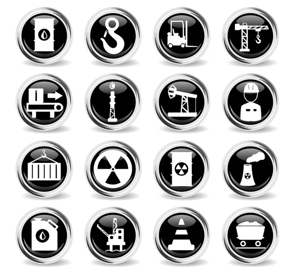 Industrial simply icons — Stock Vector