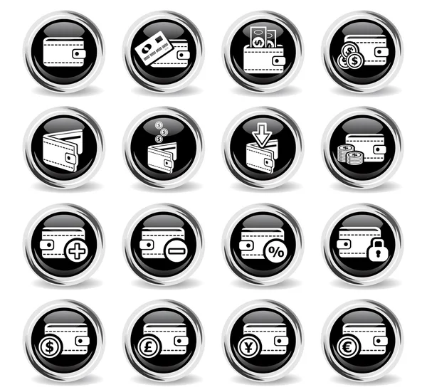 Set of money icons — Stock Vector